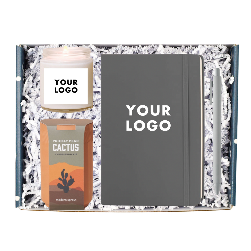 Cultivate your employees success by inspiring them with this branded candle and cactus grow kit. 